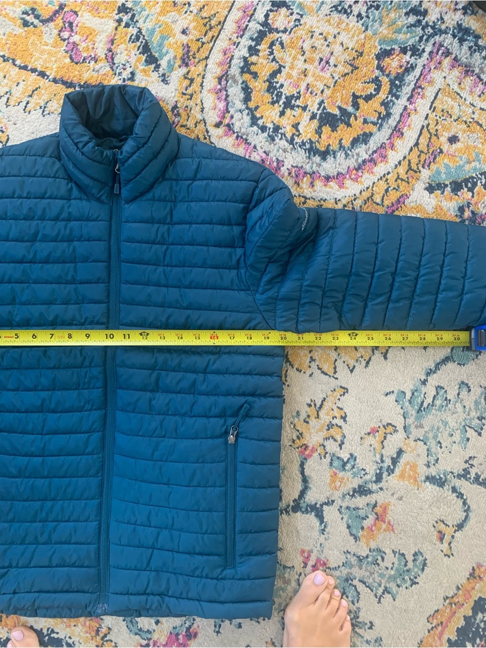 Eddie Bauer Men’s Small Packable Blue Puffer Jacket Lightweight Quilted  Coat - Picture 8 of 8